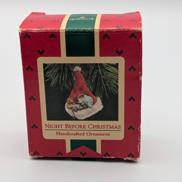 Hallmark Keepsake Night Before Christmas 1987, Vintage Santa Hat Ornament - Picture 7 of 11